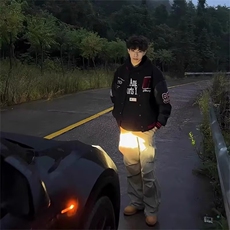 美式刺绣飞行夹克外套男款春款潮牌欧美高街宽松棒球服W6478-P68，男装夹克，星座412-1