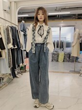 衬衣牛仔裤套装两件套，女装牛仔裤，迷吉meeggle