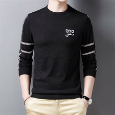 Z2081男士2023年秋冬新款长袖圆领羊毛针织衫休闲打底衫P70，男装针织衫/毛衣，电商B360