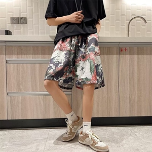 夏季新款潮牌沙滩风短裤男复古宽松百搭休闲五分裤现货 K8041-P21图片