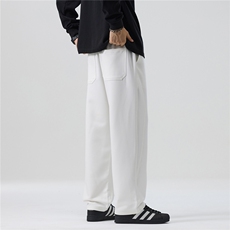 秋季原色直筒牛仔裤男2025潮流宽松垂感纯色百搭休闲长裤H902-P55，男装牛仔裤，星座509