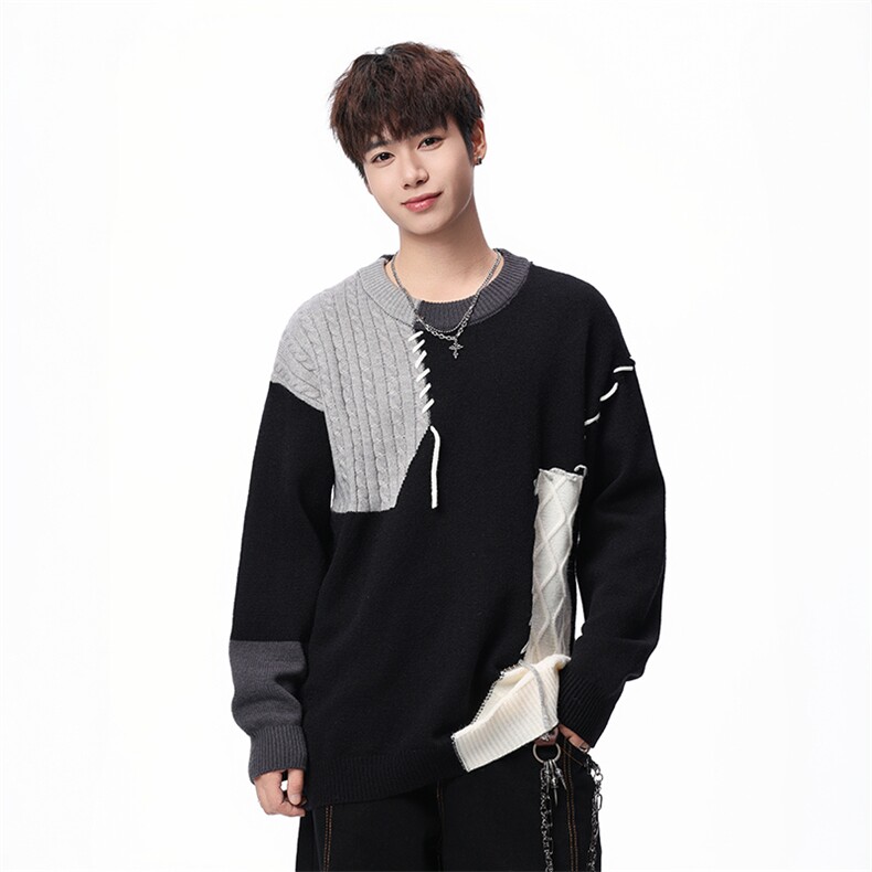 【新品】2025秋冬男士时尚休闲百搭针织毛衣潮流-M1001-P35,男装针织衫/毛衣,星座1105-1