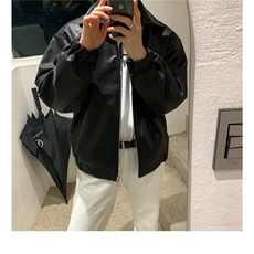 美式复古高级感皮衣外套男士春秋季2025新款潮牌痞帅韩系机车夹克，男装皮衣，星座1210-1