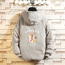 2021冬季新砖墙日系加棉加厚大码男印花面包服棉衣M703-P85，男装棉衣，电商A001