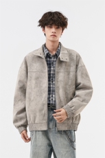 美式高阶秋冬PU棒球服夹克痞帅百搭情侣外套J562506TP70，男装夹克，电商A247