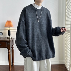B260-P50毛衣男2024冬季宽松慵懒高级感日系复古潮牌针织衫，男装针织衫/毛衣，星座512-6