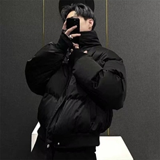 新款韩版假两件棉服男痞帅黑色加绒加厚立领棉衣休闲外套MC440，男装棉衣，星座1116A（原606A-3）