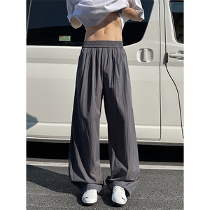 8XL-M多巴胺冰丝垂感慵懒山本裤男夏拖地裤子阔腿休闲裤KZ051P30图片