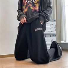 潮牌休闲长裤子男美式街头宽松抽绳束脚运动卫裤KK100-P32，男装休闲裤，星座1001-1