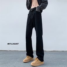 美式ins高街暗黑小众修身百搭喇叭裤休闲牛仔裤K2305-P55控78，男装牛仔裤，电商A062