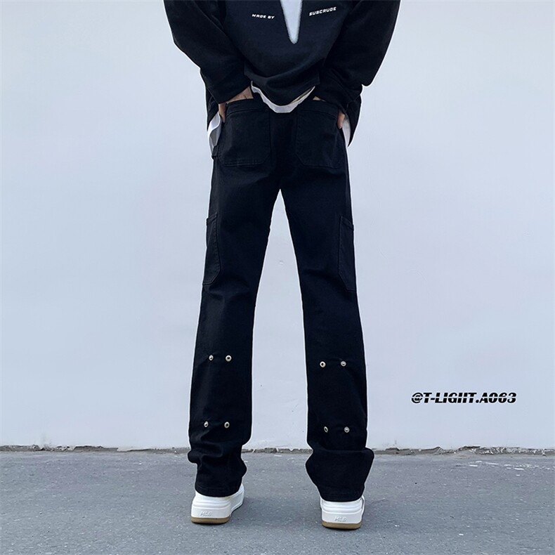 2026夏薄款季美式高街新款修身直筒休闲裤货号K2305P55,男装休闲裤,电商A063