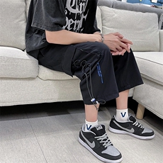 工装短裤男夏季新款韩版潮流宽松抽绳休闲裤学生七分裤子D142/P38，男装牛仔裤，星座506