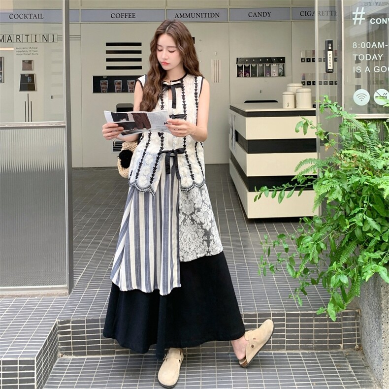 小香风刺绣吊带碎花半身裙套装女夏季大方得体独特漂亮绝美三件套,女装套装/套裙,2C115