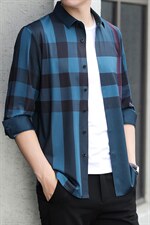 衬衫男士长袖2023春秋季新款中年商务休闲爸爸装高端宽松衬衣薄，男装衬衫，电商B212（原钱塘6029）