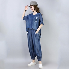 套装/套裙2021年夏季时尚气质休闲潮流拼接宽松，女装套装/套裙，叶笙衣