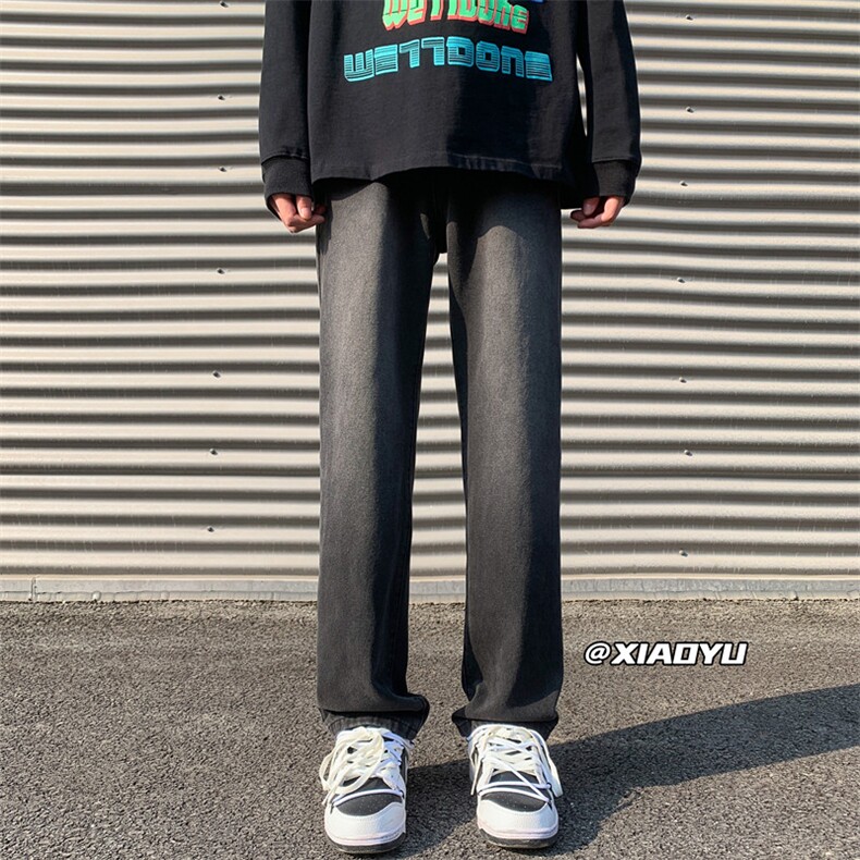 XZ616早秋季新款纯版水洗复古高街黄泥色牛仔裤TY520P45控58,男装牛仔裤,星座512A（原616）