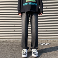 XZ616早秋季新款纯版水洗复古高街黄泥色牛仔裤TY520P45控58，男装牛仔裤，星座512A（原616）
