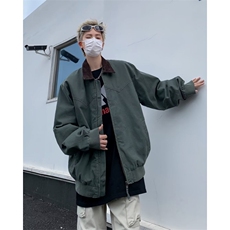 底特律美式工装夹克男春秋款复古潮牌宽松外套情侣休闲机车棒球服，男装夹克，星座506