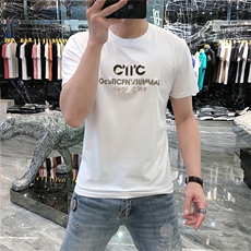 新款高品质高端精品欧货夏季男T恤短袖潮A227B-A-7702-P48，男装T恤，电商A227B（原钱塘4066-1）
