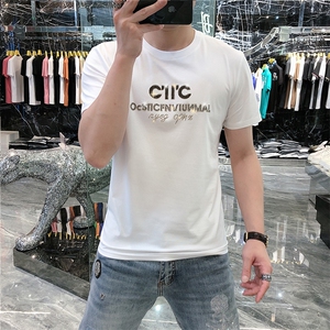 新款高品质高端精品欧货夏季男T恤短袖潮A227B-A-7702-P48图片