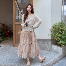 现货新款毛衣罩衫吊带裙两件套25087P170K258，女装套装/套裙，2D035