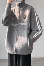 8XL-M超大码毛衣棒球服外套男针织衫开衫赛车夹克男MY1220-P118，男装夹克，电商D206-1
