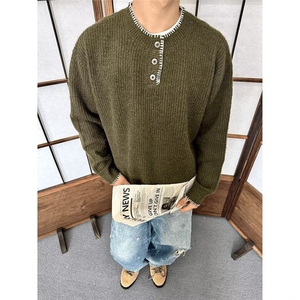 【有货】DM2372-P60设计感毛衣百搭慵懒风手工缝线针织衫秋冬图片