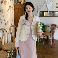【现货爆】早秋新中式风西装吊带裙两件套2C081-8063P170K238，女装套装/套裙，2C081