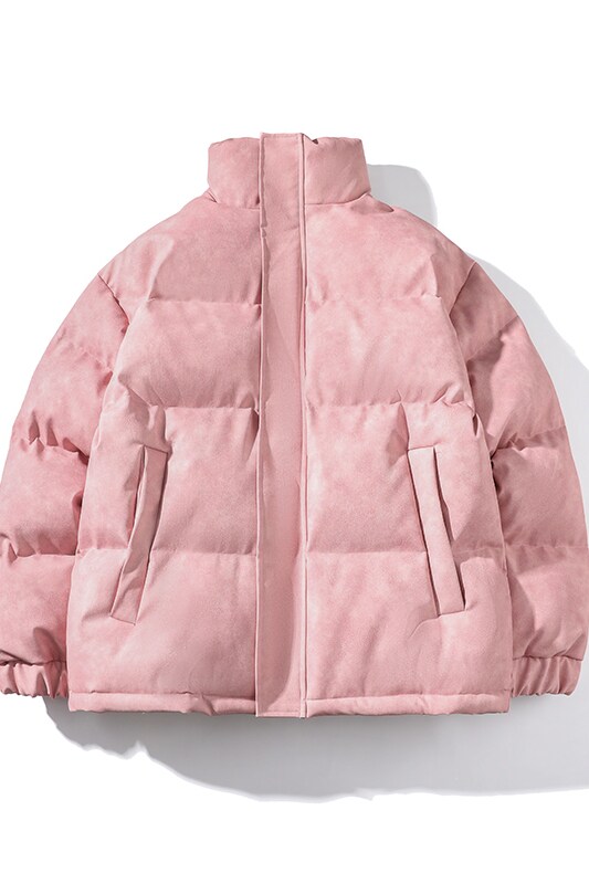 冬季新款棉衣男美式港风宽松PU皮立领面包服大码外套男MY622-P128,男装棉衣,星座505-3