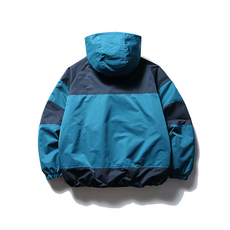 南夏乔装2025冬款撞色拼接连帽棉衣日系复古宽松三合一保暖棉服男,男装棉衣,电商S006（B521）