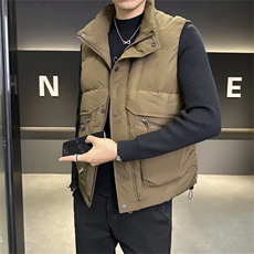 短款无帽羽绒马甲男店主风休闲冬季保暖外套马夹背心YR58171-P110，男装背心/马甲，电商A413