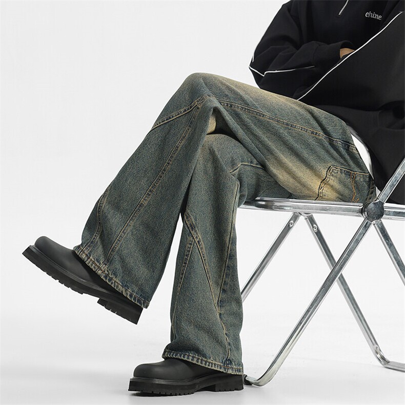 2025现货春季新款无影墙美式做旧牛仔裤S-3XL914-4-2119P68，男装牛仔裤，星座914-4