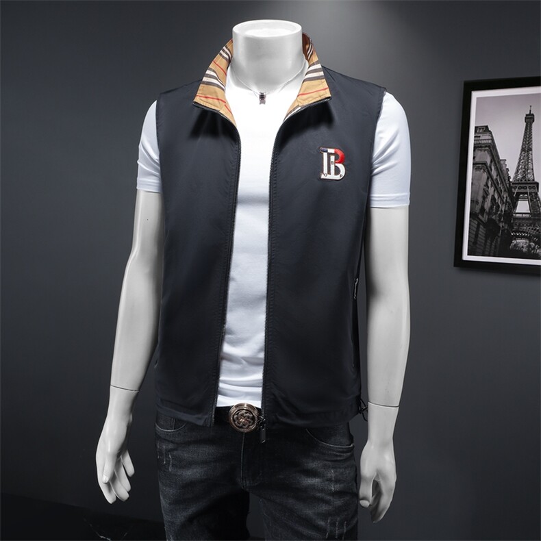 2025春装男士两面穿马甲背心M-5XL9008-P140（假模图）,男装背心/马甲,钱塘6026