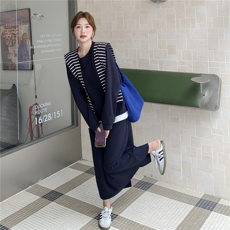 2026春新品藏青色卫衣半身裙套装送披肩2C375-565-P175-K258,女装套装/套裙,2C375