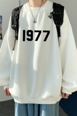 ！直播品质重磅宽松大码港风1977印花圆领卫衣WY01-特p28，男装卫衣，星座508（原C305）