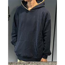 抖音得物高品质二开25秋冬美式重磅宽松纯色连帽贝壳刺绣卫衣W63，男装卫衣，电商A486