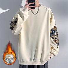 薄款改加绒特批P43无差价冬新中式银狐绒设计感卫衣男W2300J加绒，男装卫衣，电商A001-1