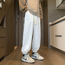 夏季轻薄垂感高弹束脚裤男宽松休闲直筒九分裤K629-特批35，男装休闲裤，星座718-1