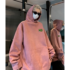 抖音得物供货提供视频秋冬重磅美式麂皮绒连帽卫衣JLM41，男装卫衣，电商A486