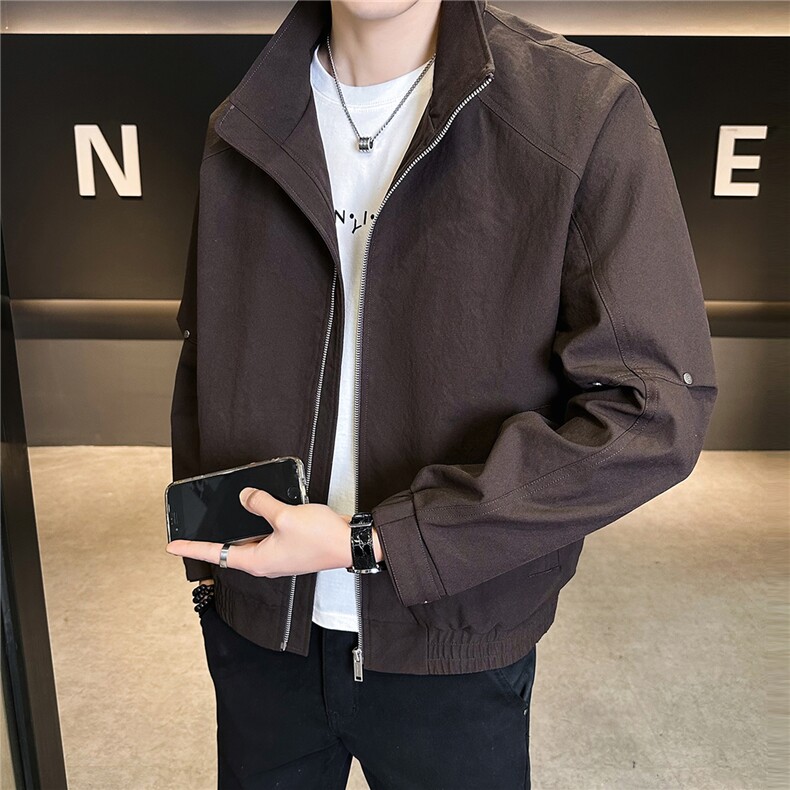 2026新款春季夹克外套男款痞帅高级感休闲衣服A313-26809-P115,男装夹克,电商A313