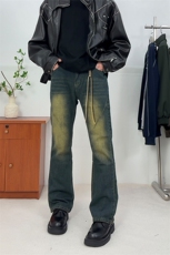 美式ins高街hiphop微喇重工艺水洗复古蓝牛仔裤货号K2322P60，男装牛仔裤，电商A063