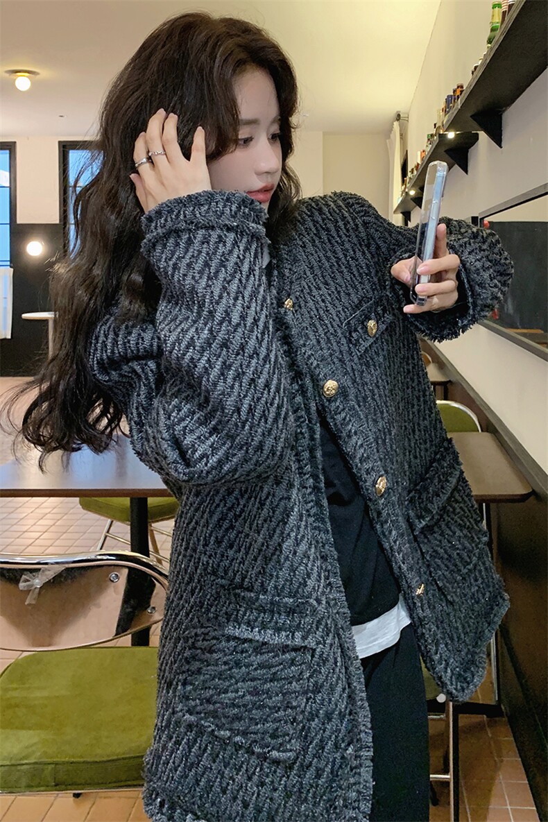 2C085-Q951P295小香圆领90白鸭绒毛呢外套羽绒服控448,女装羽绒服,2C085