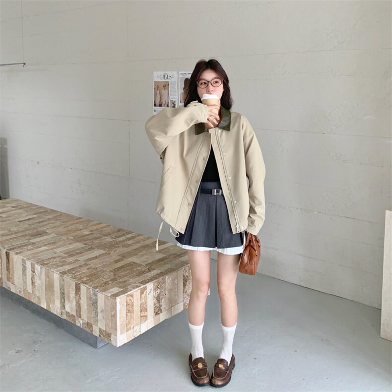 2026秋季新款学院休闲风宽松日常百搭减龄青春休闲外套P145K225,女装短外套,2D146