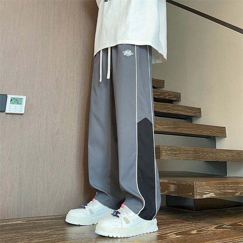 休闲裤男款春秋潮牌宽松直筒裤子男时尚帅气青少年长裤K521-P40,男装休闲裤,星座308B-2