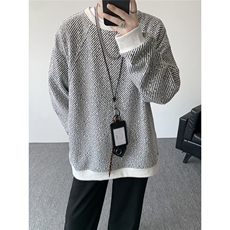 四季款现货WY5537-P35特大码基础款圆领套头卫衣，男装卫衣，电商D232