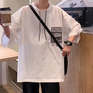男圆领T恤宽松短袖T63P30图片
