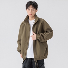 新款硬汉风户外夹克男立领纯色上衣冲锋衣外套DSA157B-JK7822-P60，男装夹克，电商A157B