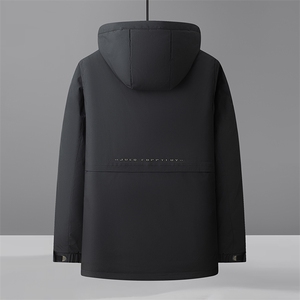 男士羽绒服短款2024新款连帽可拆卸鹅绒服商务休闲冬季外套图片