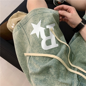 R星印花重磅水洗纯棉短裤大码 XZ604-DK103-P45控58图片