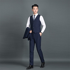 87882-3男士2021年春季新款青年三件套西装商务修身礼服西服P220，男装西服套装，电商B360